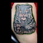 fotó a leopárd tetoválásról # 459 - a minta érdekes változata, amely könnyen használható átalakítására és leopárd tetoválásként történő alkalmazására a gyomorban