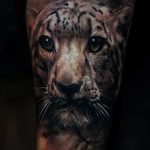 fotó a leopárd tetoválásról # 966 - a rajz hűvös változata, amely sikeresen használható felülvizsgálatra és alkalmazásra leopárd tetoválásként a vállán