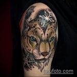 fotó a leopárd tetoválásról # 518 - a minta egyedi változata, amely sikeresen felhasználható a leopárd tetoválás átalakítására és alkalmazására a gyomorban