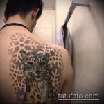 fotó a leopárd tetoválásról # 887 - a minta egyedülálló változata, amely sikeresen használható a vállon leopárd tetoválás feldolgozásához és alkalmazásához