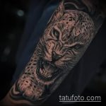 fotó a leopárd tetoválásról # 523 - a minta hűvös változata, amely jól használható feldolgozásra és leopárdtetoválásként a karra