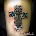 fotó a leopárd tetoválásról # 352 - a minta hűvös változata, amely sikeresen használható átalakítására és leopárdtetoválásként való berettekre