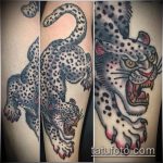 fotó a leopárd tetoválásról # 482 - a minta hűvös változata, amelyet sikeresen lehet használni a feldolgozáshoz és a leopárd tetováláshoz a háton