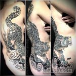 fotó a leopárd tetoválásról # 492 - a minta hűvös változata, amely könnyen használható változtatásra és leopárdtetoválásként a lábára