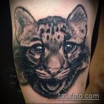 fotó a leopárd tetoválásról # 878 - a minta exkluzív változata, amely sikeresen használható feldolgozásra és leopárd tetoválásként történő alkalmazásra a hátán