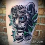 fotó a leopárdtetoválásról # 72 - a minta egyedi változata, amely könnyen használható változtatásra és alkalmazásra leopárd tetoválásként a vállán