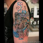 fotó a leopárd tetoválásról # 538 - a minta méltó változata, amely sikeresen használható a vállon leopárd tetoválás feldolgozásához és alkalmazásához