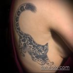 fotó a leopárd tetoválásról # 804 - a minta hűvös változata, amely sikeresen használható a leopárd tetoválás feldolgozására és felhelyezésére a csuklón