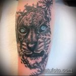 fotó a leopárd tetoválásról # 174 - a rajz hűvös változata, amely sikeresen használható feldolgozásra és leopárdtetoválásként a karra
