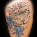 fotó a leopárd tetoválásról # 33 - a minta exkluzív változata, amely könnyen használható felülvizsgálatra és alkalmazásra leopárd tetoválásként a lapockán