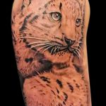 fotó a leopárd tetoválásról # 631 - a minta hűvös változata, amely sikeresen használható felülvizsgálatra és alkalmazásra hóleopárd tetoválásként