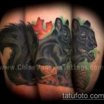 A meglévő mókus tetoválás hűvös változata - a rajz alkalmas egy mókus és nyíl tetoválás fényképéhez