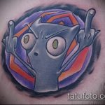 Jó példa a kész mókustetoválásra - a rajz alkalmas jégkorszaki mókustetoválásra