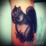 A kivégzett mókus tetoválás hűvös változata - a rajz alkalmas a jégkorszak mókus tetoválására