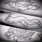 A meglévő mókus tetoválás klassz példája - a rajz alkalmas egy mókus sündisznó béka tetoválás fényképéhez