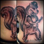 Jó példa a mókus tetoválására - a rajz alkalmas a mókus tetoválására a kerékben