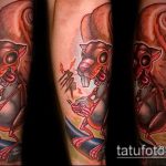 Egy remek példa egy kész mókus tetoválásra - a rajz alkalmas jégkorszaki mókus tetoválásra