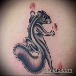 A meglévő mókus tetoválás hűvös változata - a rajz alkalmas jégkorszaki mókus tetoválásra