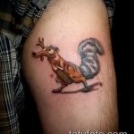 A meglévő mókus tetoválás hűvös változata - a rajz alkalmas akvarell mókus tetoválásra