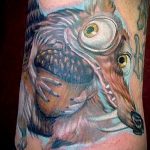 Érdekes példa a mókus tetoválására - a rajz alkalmas a mókus tetoválásának fotójára