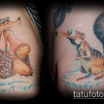 A mókus tetoválásának hűvös változata - a rajz alkalmas a mókus sündisznó béka tetoválásának fényképére