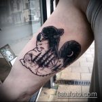 Egy teszt példa a mókus tetoválására - a rajz alkalmas a mókus akvarell tetoválására