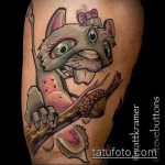 Az alkalmazott mókus tetoválás eredeti példája - a rajz alkalmas jégkorszaki mókus tetoválásra