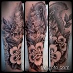 A mókus tetoválásának eredeti változata - a rajz alkalmas a mókus akvarell tetoválására