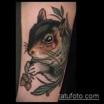 A kész mókus tetoválás egyedülálló példája - a rajz alkalmas egy mókus sündisznó béka tetoválás fényképéhez