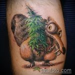 A mókus tetoválásának eredeti változata - a rajz alkalmas a mókus akvarell tetoválására