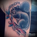 Eredeti példa a mókus tetoválására - a rajz alkalmas a mókus tetoválásának fényképére