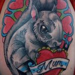 Jó példa a mókus tetoválásra - a rajz alkalmas a jégkorszak mókus tetoválására