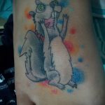 A meglévő mókus tetoválás tesztpéldája - a rajz alkalmas egy tetováló mókus fotójára