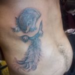 Eredeti példa a kész mókus tetoválásra - a rajz alkalmas a kerékben lévő mókus tetoválására