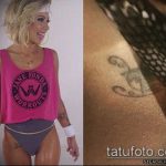 bikini tetoválás №210 - a minta exkluzív változata, amely sikeresen használható felülvizsgálatra és alkalmazásra bikinis madártetoválásként