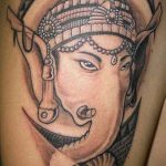 istenek tetoválása №889 - a minta exkluzív változata, amely jól használható a görög istenek tetoválásaként való átalakítására és alkalmazására