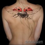 fotó a katicabogár tetoválásról # 785 - a minta egyedülálló változata, amely sikeresen használható változtatásra és alkalmazásra, mint egy katicabogár árnyéka