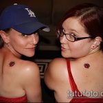 fotó a katicabogár tetoválásról # 260 - a minta egyedi változata, amely könnyen használható felülvizsgálatra és katicabogár tetoválásként a csuklóra