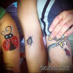 fotó a katicabogár tetoválásról # 373 - a minta hűvös változata, amely jól használható változtatásra és tetoválásként egy katicabogárra a fűben