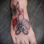 fotó a katicabogár tetoválásról # 401 - a minta exkluzív változata, amely könnyen használható felülvizsgálatra és alkalmazásra katicabogár tetoválásként a realizmusban