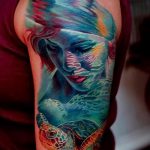 fotó a delfintetoválásról # 705 - a minta érdekes változata, amely sikeresen használható változtatásra és alkalmazásra a karon lévő delfintetoválás fényképeként