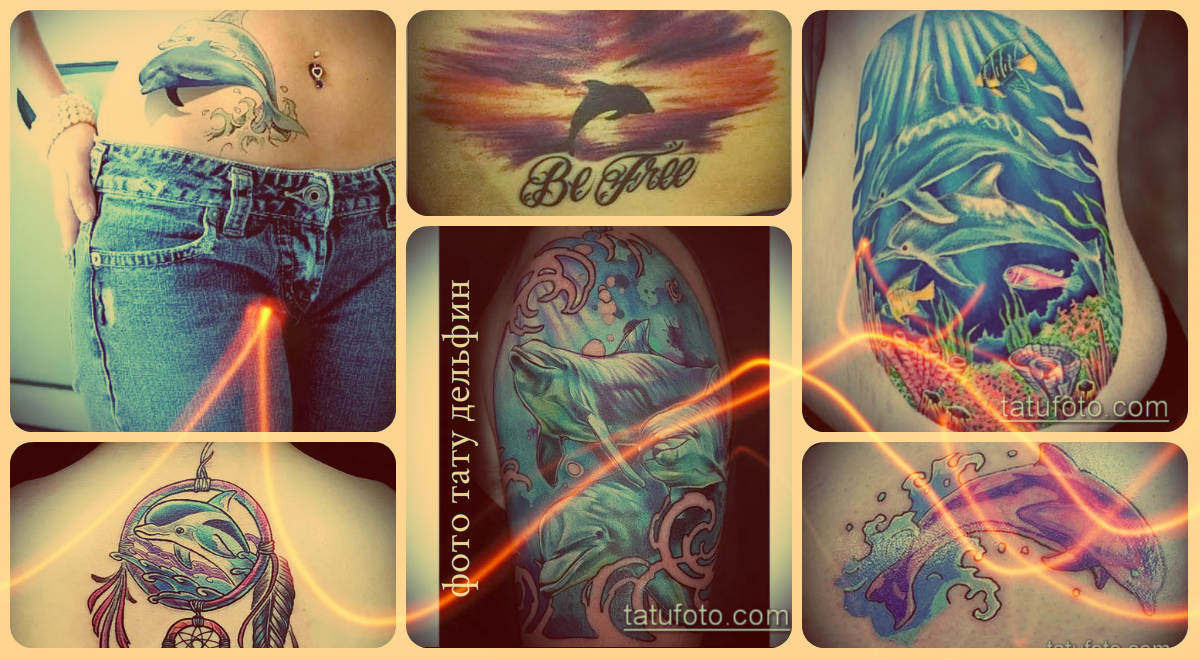 Delfin tetoválás fotó - jó lehetőségek a meglévő tetoválásokhoz
