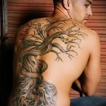 fotófa tetoválás 48. szám - a minta hűvös változata, amely jól használható változtatásra és tetoválásra, mint egy fa a nyakon