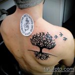 fotófa tetoválás 701 szám - a minta érdekes változata, amely könnyen használható felülvizsgálatra és alkalmazásra kis fa tetoválásként