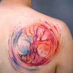 fotó a fa tetoválásról # 804 - a minta hűvös változata, amely sikeresen használható a döglött fa véglegesítéséhez és tetováláshoz