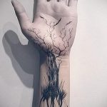 fotó a fa tetoválásról # 904 - a minta érdekes változata, amely jól használható a tetováló erdei fák vázlatának elkészítéséhez és felvázolásához