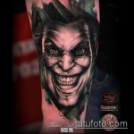 fotó a joker tetoválásról # 557 - a minta exkluzív változata, amely sikeresen használható a joker mosoly véglegesítésére és tetoválásként történő alkalmazására a csuklón
