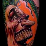 fotó a joker tetoválásról # 315 - a minta hűvös változata, amely könnyen használható finomításra és alkalmazásra, mint joker tetoválás a csuklón