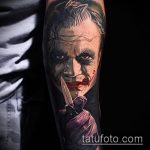 fotó a 176. számú joker tetoválásról - a minta hűvös változata, amely könnyen használható a lányok joker tetoválásának feldolgozásához és alkalmazásához