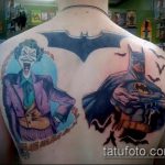 fotó a 245. számú joker tetoválásról - a kép hűvös változata, amely könnyen használható revízióhoz és alkalmazáshoz, mint joker tetoválás egy maszkban